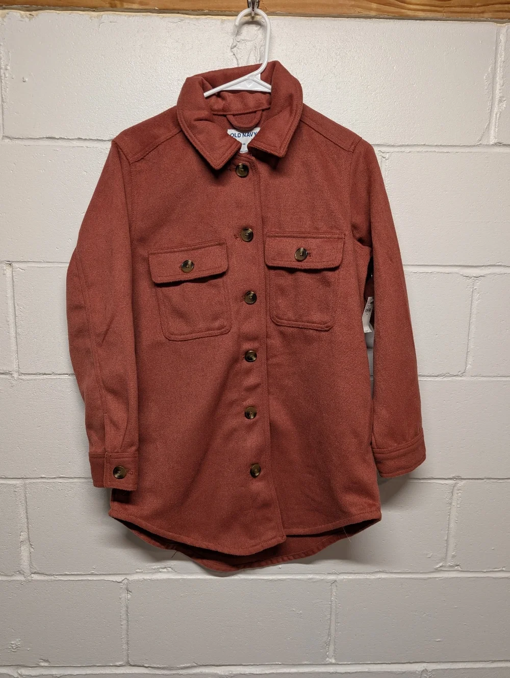 New OLD NAVY Soft Brushed Utility Red/Orange Rust Shacket Jacket (XS) - Picture 1 of 7
